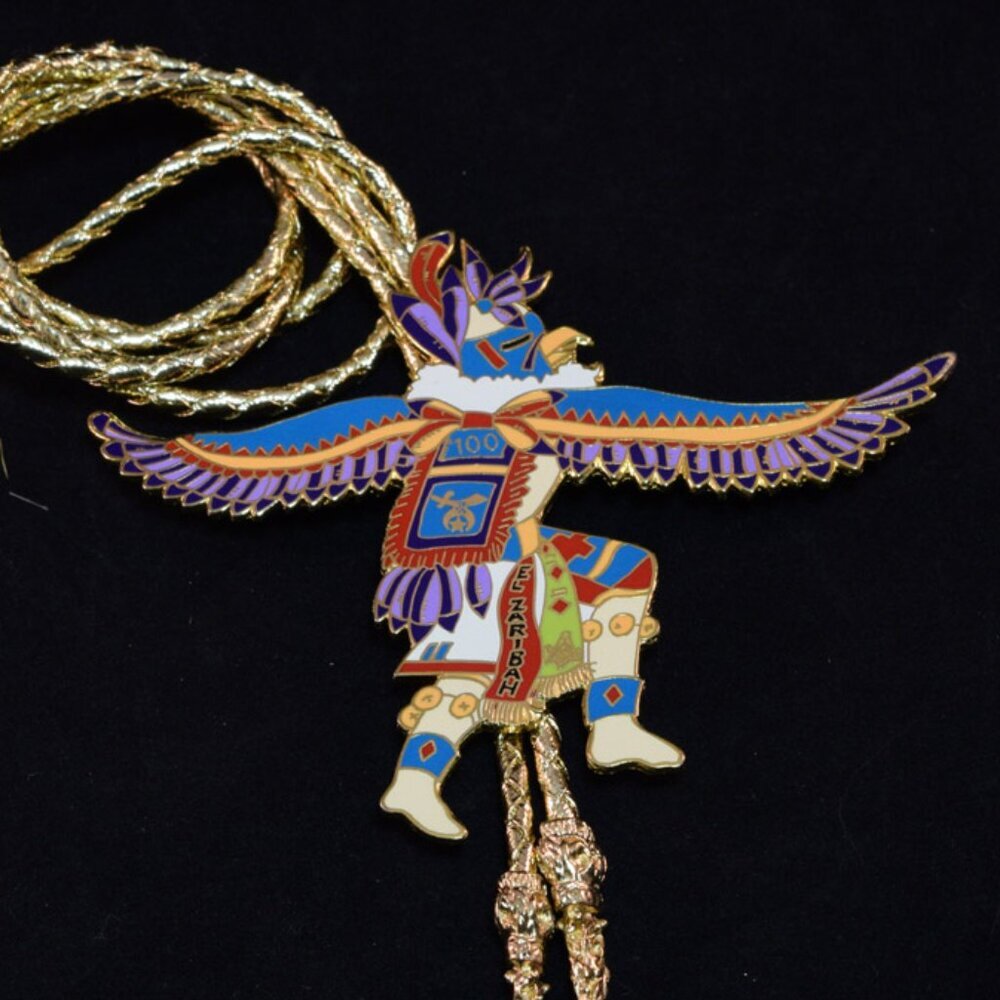 El Zaribah 1996 Eagle Dancer Shriners Bolo Tie